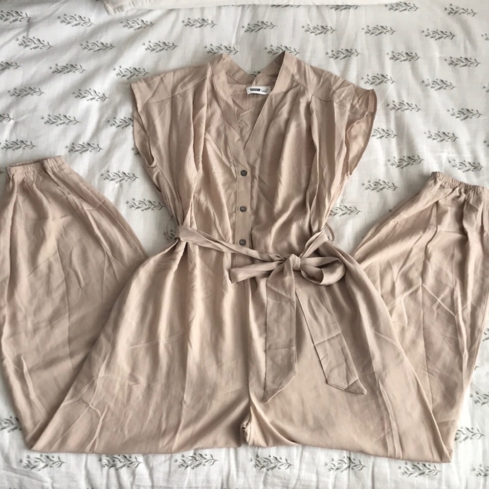 Button Up Jumpsuit with Pockets